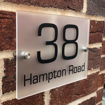 Metal Acrylic Reflective Curb Address Numbers Signs For Street And Road