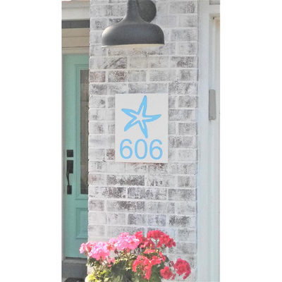 PVC Reflective House Numbers Fluorescent Numbers For Houses