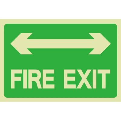 Glow In The Dark Exit Sign Green Mounting Hardware Included For Simple Installation