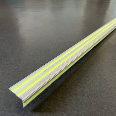 Washable Yellow Photoluminescent Stair Nosing Edge Trim For Floor Protection
